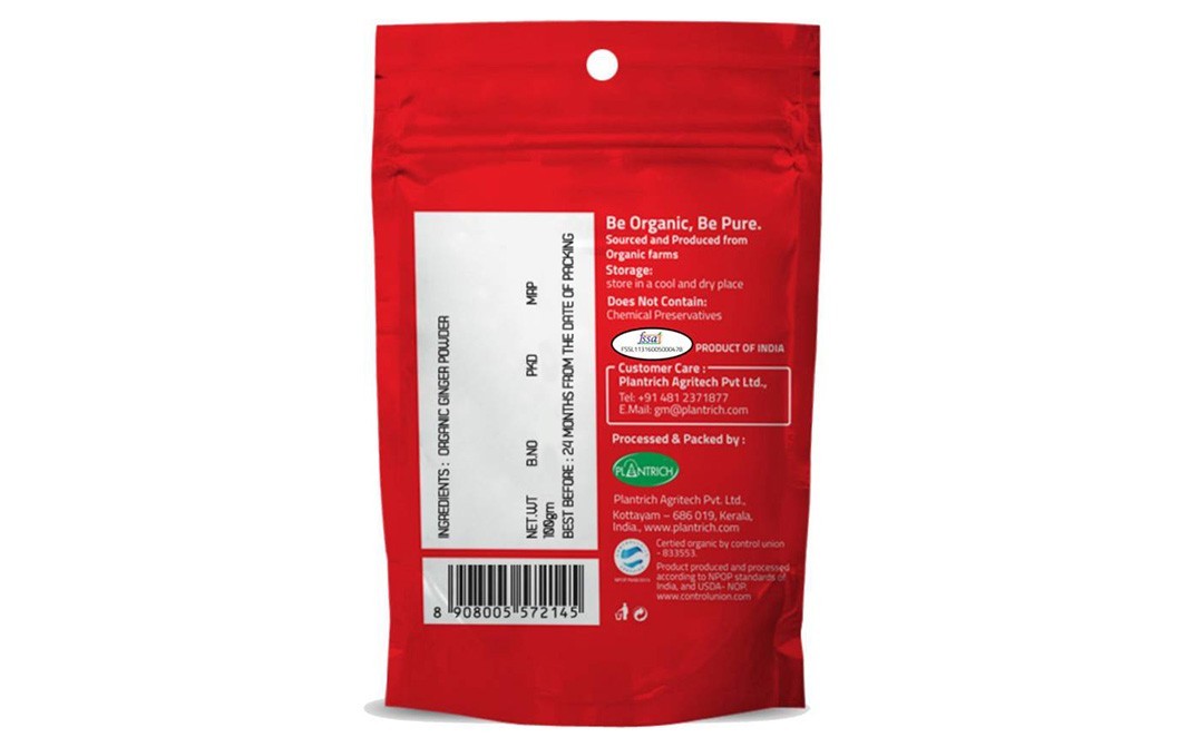 Only Organic Ginger Powder    Pack  100 grams